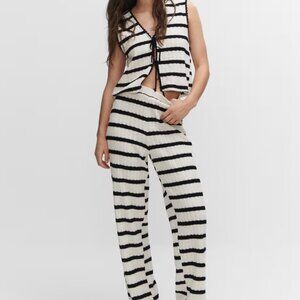 Mango Crochet Striped Top & Bottom